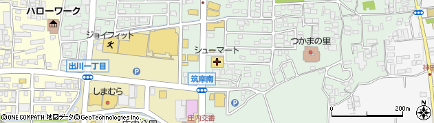 シューマート　松本つかま店周辺の地図