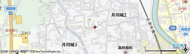 長野県松本市井川城周辺の地図