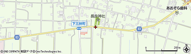 下三林長良神社前周辺の地図