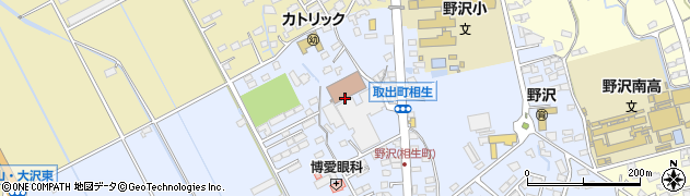 佐久市　野沢会館管理人室周辺の地図
