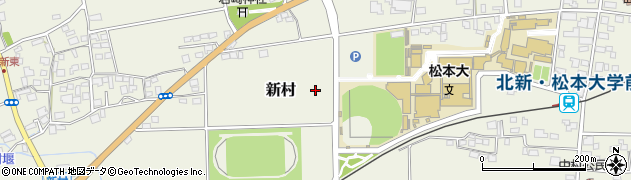長野県松本市新村周辺の地図