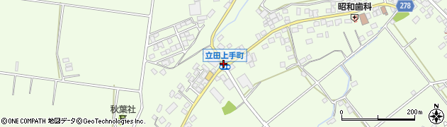 立田上手町周辺の地図