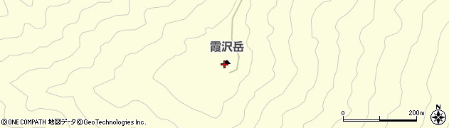 霞沢岳周辺の地図