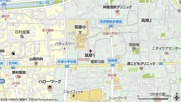 〒390-0821 長野県松本市筑摩の地図