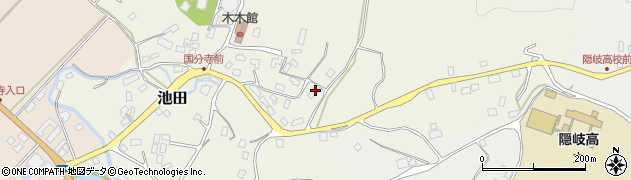 島根県隠岐の島町（隠岐郡）池田（池畔）周辺の地図