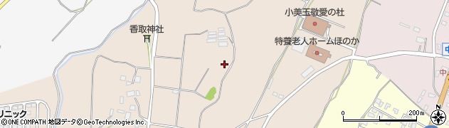 茨城県小美玉市中台周辺の地図