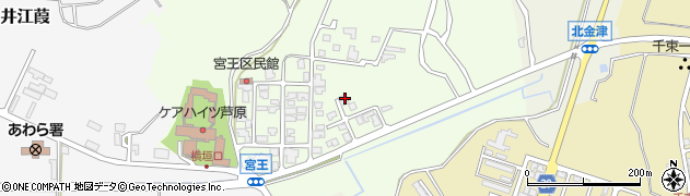 福井県あわら市宮王周辺の地図