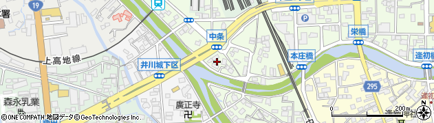 長野県松本市中条周辺の地図
