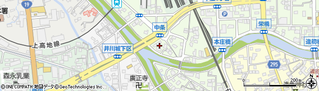 長野県松本市中条周辺の地図