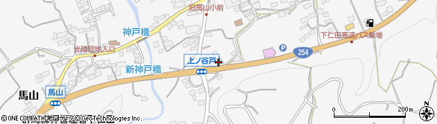 群馬県警察本部　富岡警察署・馬山駐在所周辺の地図