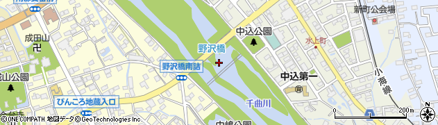 野沢橋周辺の地図