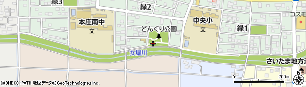本庄市どんぐり公園周辺の地図