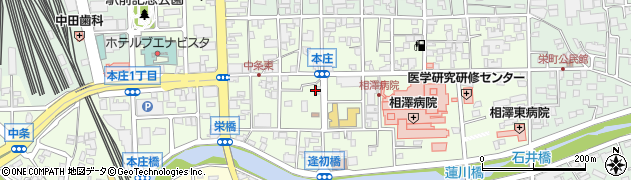長野県松本市本庄周辺の地図