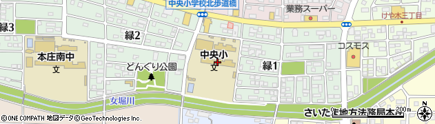 本庄市立中央小学校周辺の地図