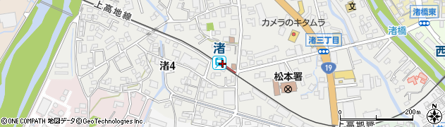 長野県松本市周辺の地図