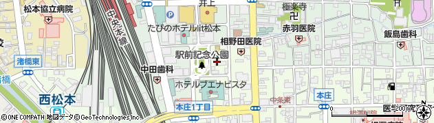 松本駅前通り商店街振興組合公園地下駐車場周辺の地図