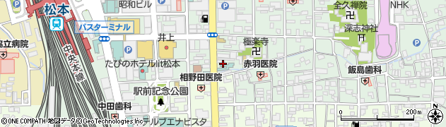 松本ツーリストホテル予約受付周辺の地図