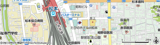 タイムズカー松本駅前店周辺の地図