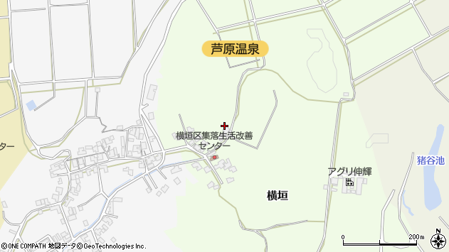 〒910-4113 福井県あわら市横垣の地図