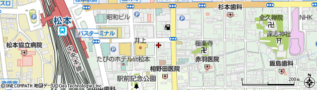 養老乃瀧中部本部松本事務所周辺の地図