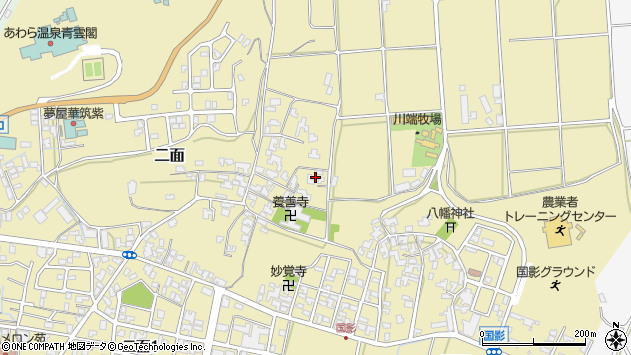 〒910-4103 福井県あわら市二面の地図