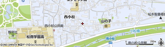 長野県松本市里山辺（西小松）周辺の地図