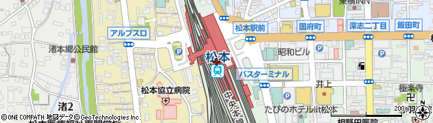 松本駅周辺の地図