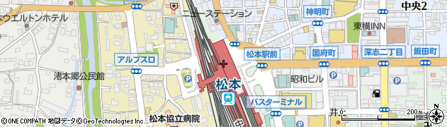 マツモトキヨシＭＩＤＯＲＩ松本店周辺の地図