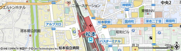 ＭＩＤＯＲＩ　松本店周辺の地図