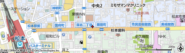 日産レンタカー松本駅前店周辺の地図