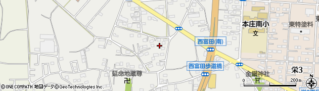 埼玉県本庄市西富田周辺の地図