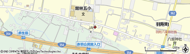 館林赤羽郵便局周辺の地図