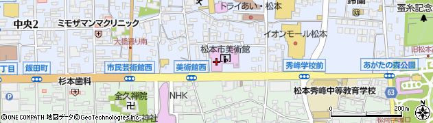 松本市美術館周辺の地図