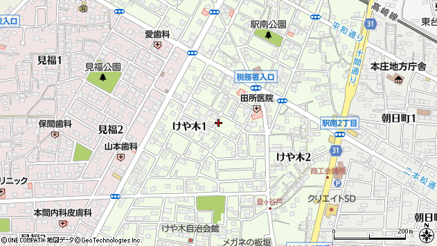 〒367-0042 埼玉県本庄市けや木の地図