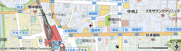 マージャン屋さん松本駅前店周辺の地図