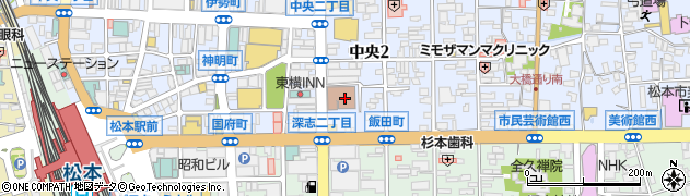 ゆうちょ銀行松本店周辺の地図