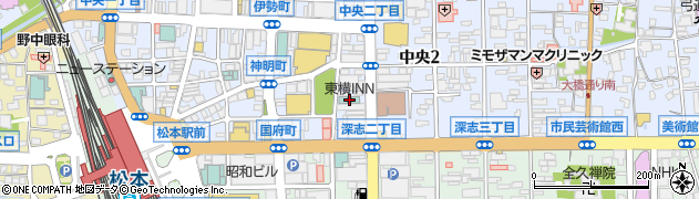東横ＩＮＮ松本駅前本町周辺の地図