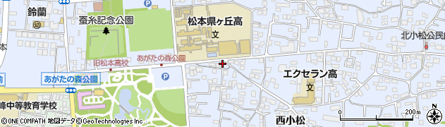 松本県ヶ丘高等学校　同窓会事務局同窓会館周辺の地図