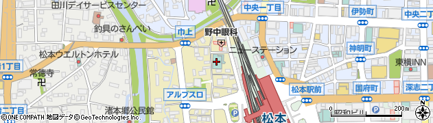 ホテルモンターニュ松本周辺の地図