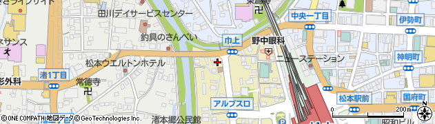オリックスレンタカー松本駅前店周辺の地図