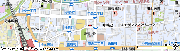 株式会社竹中工務店松本営業所周辺の地図