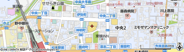 長野銀行松本パルコ店 ＡＴＭ周辺の地図