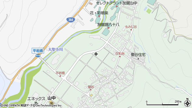 〒922-0139 石川県加賀市山中温泉菅谷町の地図