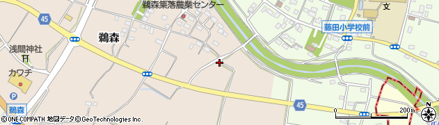 埼玉県本庄市鵜森周辺の地図