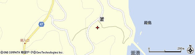 島根県隠岐の島町（隠岐郡）釜（尾崎）周辺の地図