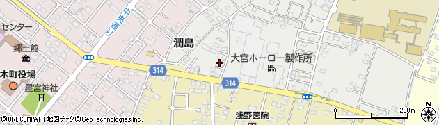 栃木県下都賀郡野木町潤島44周辺の地図