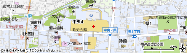 ゆうちょ銀行イオンモール松本内出張所 ＡＴＭ周辺の地図