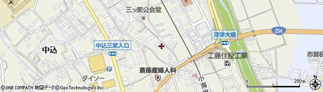 長野県佐久市中込（三家）周辺の地図