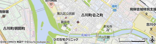 岐阜県飛騨市古川町三之町周辺の地図