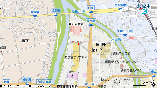 〒390-0841 長野県松本市渚の地図